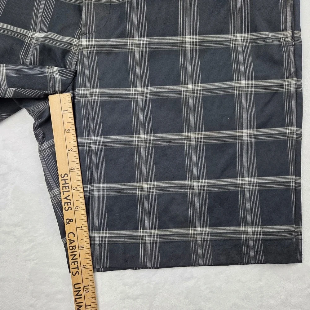 Greg Norman Shorts Men 36 Blue Performance Golf Flat Front Excellent